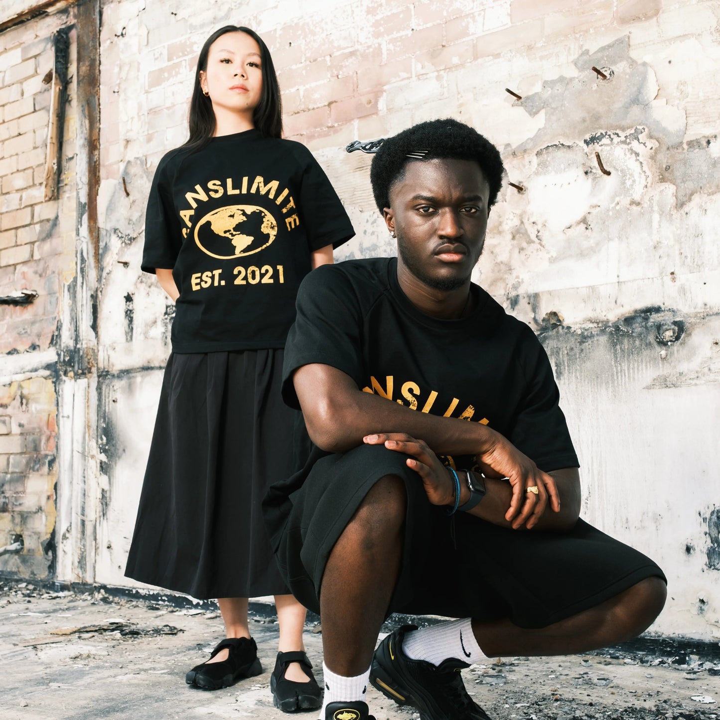 SansLimite ‘Concrete’ T Shirt - BLACK