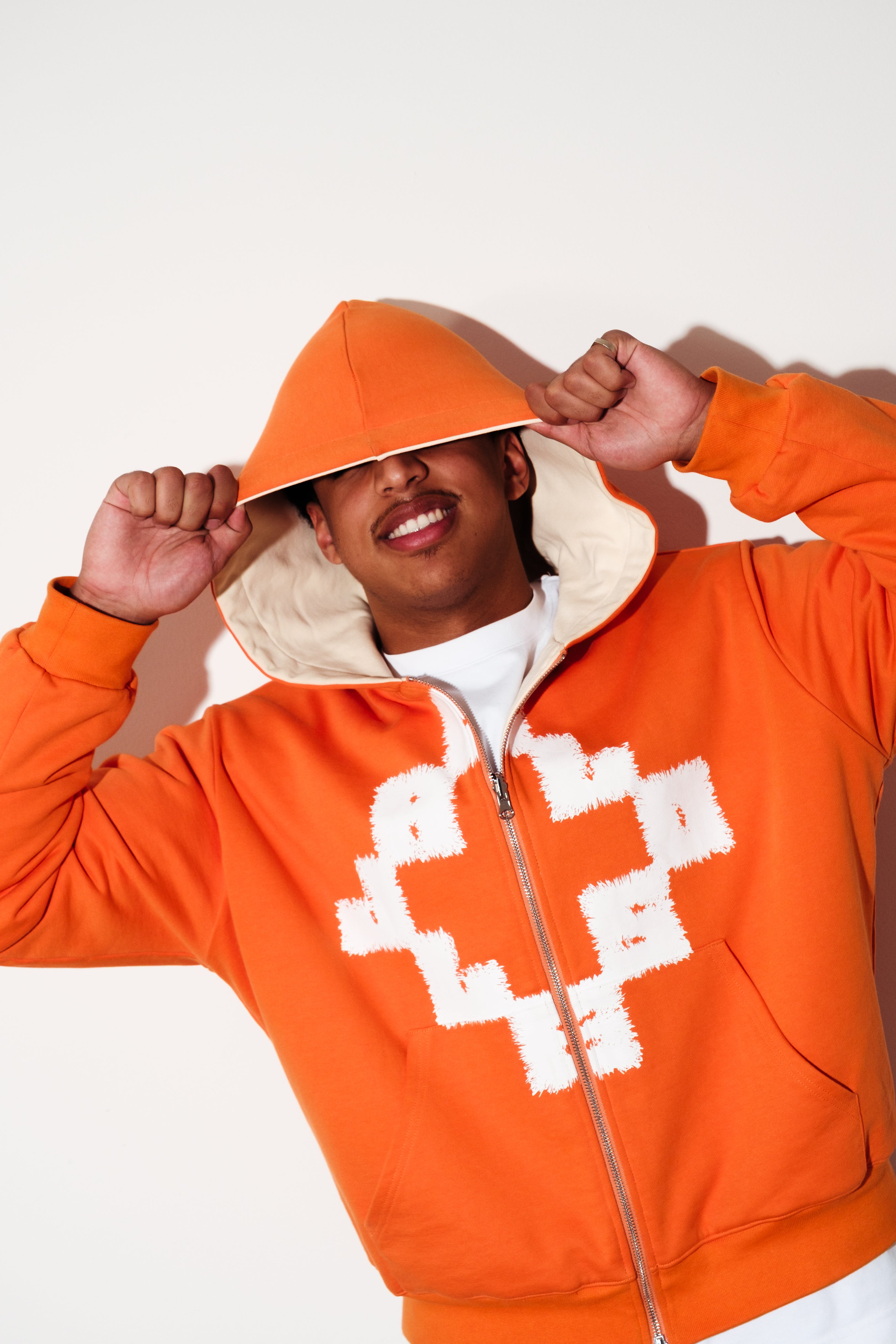 Revisble orange zip up