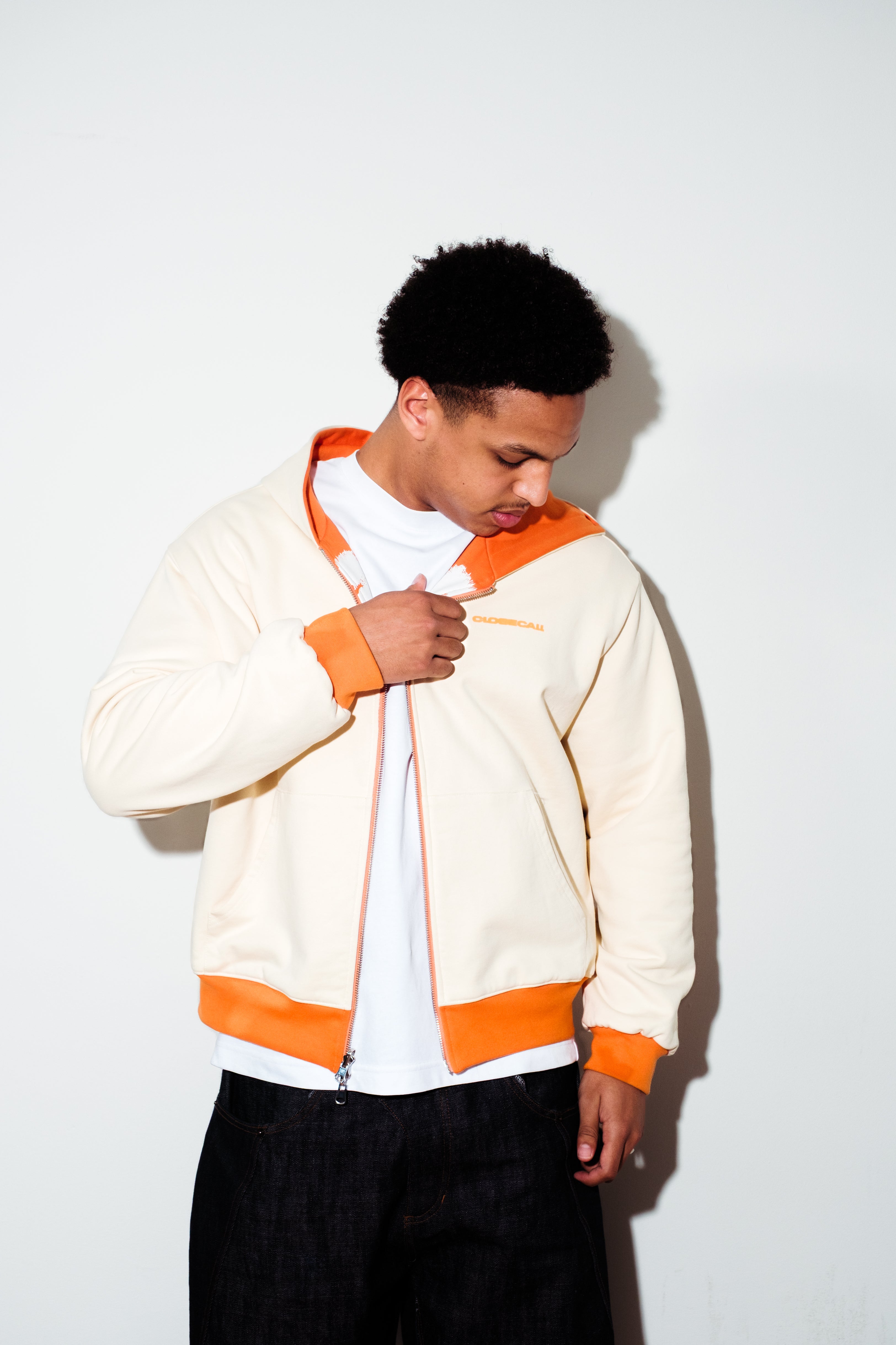 Revisble orange zip up
