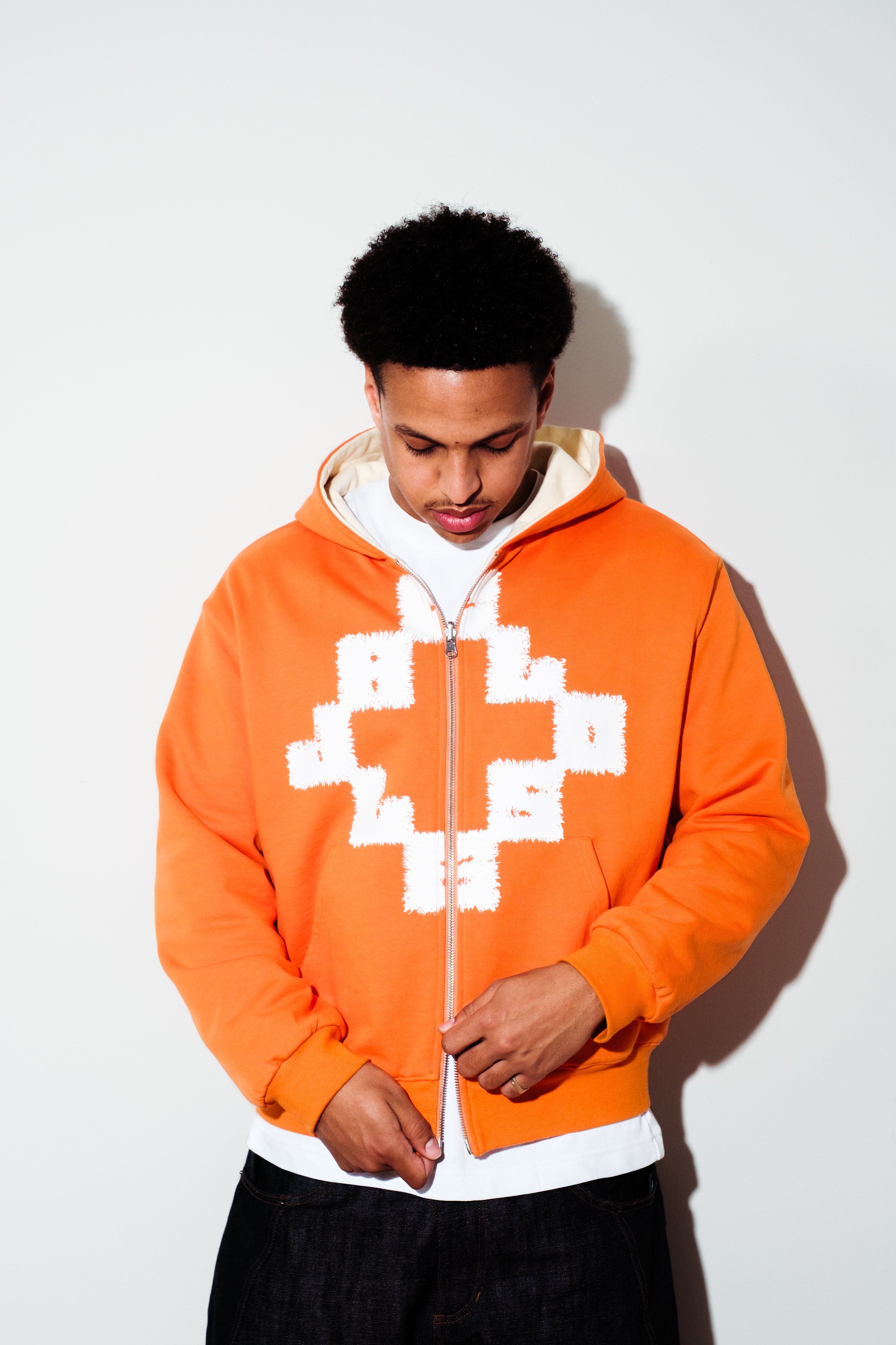 Revisble orange zip up