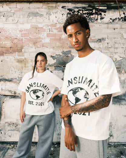 SansLimite ‘Concrete’ T Shirt - WHITE